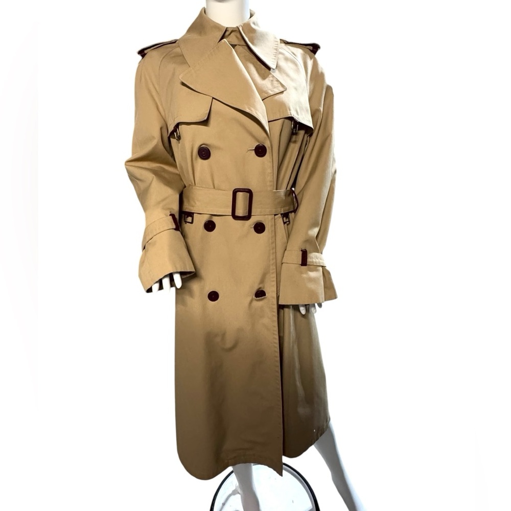 Vintage 70s Etienne Aigner Tan Trench Coat sz L